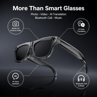 Gafas Inteligentes con IA, Control por Voz Inalámbrico, Botón de Encendido, Cámara de 100MP y 8MP, Captura de Fotos y Vídeos, Traducción en Tiempo Real