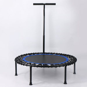 Trampoline với có thể điều chỉnh lan can thanh gấp im lặng Cardio rebounder nhảy tập thể dục cơ thể Exerciser xách tay unisex - Product Image 1