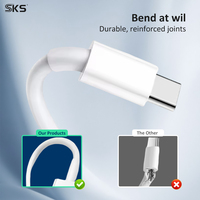 Cable de Carga Tipo C de 60W, Cable de Carga Rápida USB a USB C para Teléfono Móvil