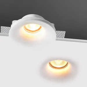 Ingebed Gips Downlight Frameloze Embedded Led Woonkamer Kleine Rode Boekenpleister Spotlight Anti-Glare Eenvoudige Ronde Downlight