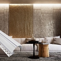 Profilé LED en aluminium à angle large 085 avec rainure de retour de lumière, 2/3 mètre, en forme de U