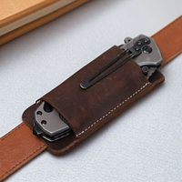 Étui en cuir pliable personnalisé pour couteau de survie, vente en gros d'usine, pour outils EDC, à porter à la ceinture, pour camping et activités de plein air