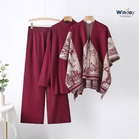 Pull tricoté à la machine avec logo frontal WINDAY, ensemble de pulls longueur standard en promotion