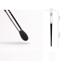 016 Kuas Makeup Kustom Logo Flame Blending Brush Bulu Kambing Alami Tabung Tembaga Gagang Kayu Ebony 41Pcs