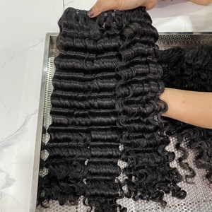 Extensiones de Cabello Virgen Ondulado Profundo con Clip y Cinta Adhesiva, de un Solo Donante, Súper Doble Trama, Calidad de Lujo - Product Image 3