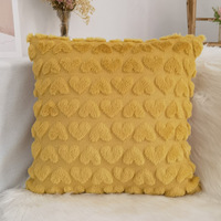 Cœur géométrique minimaliste moderne et housse de coussin carrée à motifs floraux coussin en peluche pour la maison salon canapé utilisation