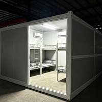 Maison modulaire préfabriquée pliable de type X, unité d'hébergement portable pour le logement des travailleurs sur chantier, chambre d'hôtes et bureau