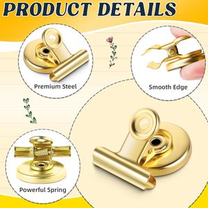 <span class=keywords><strong>Clip</strong></span> Magnético Resistente Color Dorado para Refrigerador, Pizarra Blanca - Product Image 4