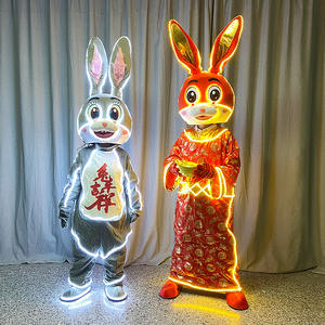 أضواء ليد ازياء أرنب للكبار عيد الميلاد والهالوين أداء المرحلة الملابس-الترويجي رخيصة زينة الحزب - Product Image 4