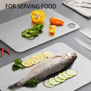 Customized Pure Titanium Cutting Board Outdoor Double-sided Cutting Board <b>Portable</b> Pure Titanium Cutting Board - Product Image 4