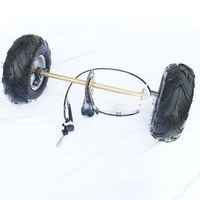 Ensemble d'essieu arrière complet en aluminium de 85 cm, frein à disque à bride 4 trous, roues de 7 pouces, pièces de modification pour kart, VTT, quad, buggy DIY
