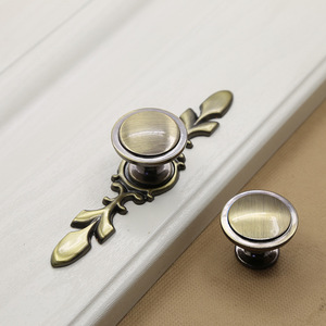 Poignées de tiroir et boutons de meuble décoratifs en alliage de zinc, style feuille, pour armoires de cuisine et placards - Product Image 5