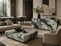 Dalles de marbre vert Tiffany pour comptoirs de cuisine, carreaux de sol, tables basses, buffets, crédences, éviers de salle de bain et panneaux muraux