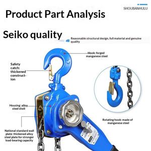 Palans à chaîne manuels avec <span class=keywords><strong>poulie</strong></span>, levier de traction à cliquet, personnalisés pour les magasins de matériaux de construction - Product Image 3