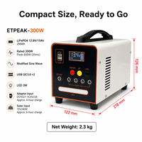 Estación de Energía Portátil ETPEAK de 300W MPPT con Onda Sinusoidal Pura, 256Wh LiFePO4, Generador Solar, Carga para Auto, Camping, Emergencias en el Hogar