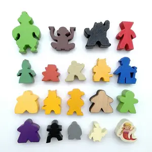 Factory Custom Wooden Game Pieces Pawns For Your Board Game