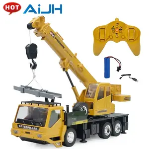 AiJH Télécommande Camion de construction Grue Rechargeable Télécommande Ingénierie Modèle Grue Rc Voiture Jouet