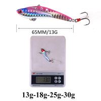 Haute qualité 13g-30g artificiel dur métal lumineux Vib leurres appâts de pêche d'hiver pour les poissons d'eau salée