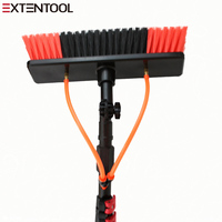 Extentool Brosse de nettoyage pour lavage de voiture à long manche de 12 pieds avec perche télescopique en aluminium