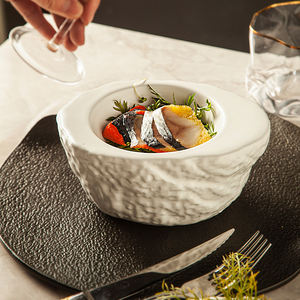 Bandeja de sopa para restaurantes, bandeja de porcelana com seleção de star chef para salão de alimentos - Product Image 1