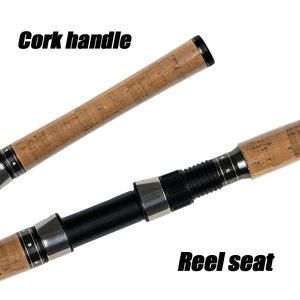 Canne à pêche spinning/casting en fibre de carbone 2,1 m, 1 pièce, manche en liège, action M, pour <span class=keywords><strong>la</strong></span> pêche au bar et au poisson-chat en eau douce - Product Image 4