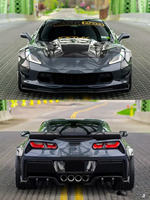 Capó de Fibra de Carbono para Chevrolet Corvette, Capó de Fibra de Carbono Estilo Cristal Transparente para Corvette, Accesorios para Parachoques de Corvette, Kit de Carrocería