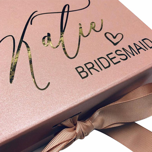 Manufacturer Customized Luxury Foldable Rigid Magnetic Closure Cardboard Paper Gift Packaging <strong>Bridesmaid</strong> <strong>Proposal</strong> <strong>Box</strong> - Product Image 1