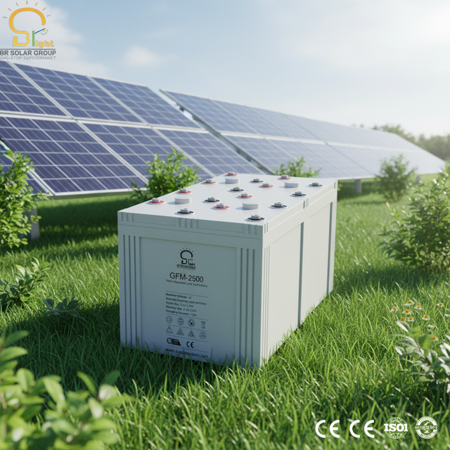 BR SOLAR 2V 2500Ah Deep Cycle Gel Battery Sealed Lead Acid Solar Battery for Industrial Solar Storage