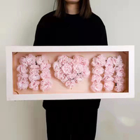 Grand rectangle fête des mères, boîte de livraison de fleurs avec fenêtre en pvc transparent pour fête des mères, emballage de roses de fleurs fraîches préposées