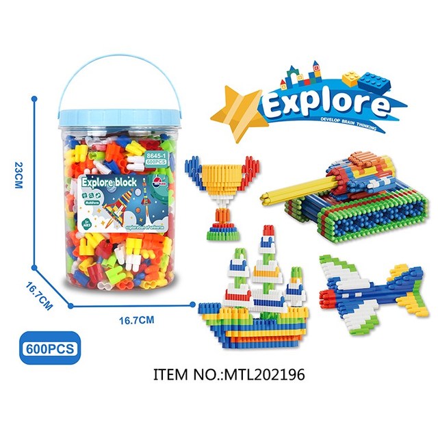 Kids Puzzle Game Small DIY Building Blocks Toys 600PCS Assembly Bullet Brick Block Toy for Children
