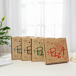 Hot sale Cheap Custom Printed Personalised All Size 6 7 8 9 10 12 14 16 Inches Corrugated Kraft Paper Custom Pizza Boxes