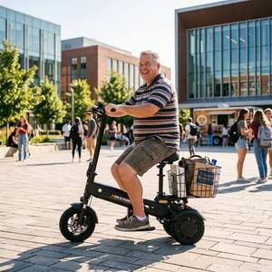 Hikerboy <span class=keywords><strong>Dura</strong></span>, Scooter Eléctrico Plegable de Tres Ruedas, Motor Dual, Frenos de Disco y de Tambor, Sistema de Frenos de 48V30Ah - Product Image 4
