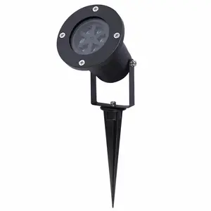 Lumière de pointe LED noire en aluminium pour projecteur laser de pelouse de jardin extérieur à LED