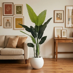 Palmera Artificial de Interior, Bonsái Artificial, Ecológico, Resistente a los Rayos UV, 160 cm de Altura, Árbol Artificial de Plástico Moderno para el Hogar - Product Image 1