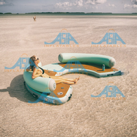 Plateforme flottante gonflable en forme de C pour jet ski, ponton de loisirs