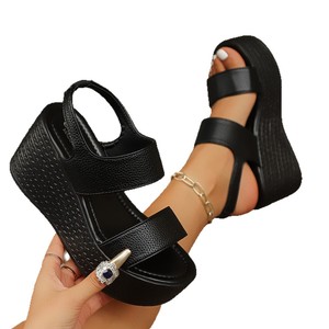 Women 34- Wedge <b>Sandals</b> Thick Sole Summer New Style Platform Open-Toe Roman <b>Sandals</b> - Product Image 5