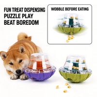 Jouet interactif pour chien Wobble Treat Dispensing : Distributeur de friandises, puzzle et mangeoire lente pour la stimulation mentale et le soulagement de l'ennui