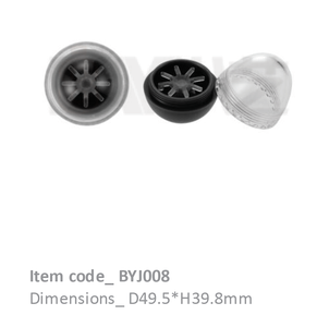 Transparent <b>Blush</b>/Eyeshadow Case - Single-Pan, Monochrome Disk Makeup Empty Refillable Case, Inner Diameter - Product Image 1