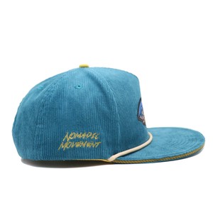 Blue Corduroy Cloth Custom 3D Embroidery Logo Latest Design 5-Panel Baseball Hats Unisex Snapback Hats - Product Image 3