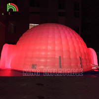Tente Igloo colorée en plein Air, fête, cour, dôme de musique, tente Igloo gonflable avec lumière Led à vendre