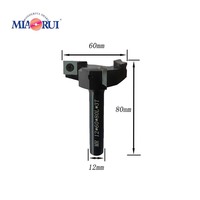Miaorui 12*60 * 80L * 3T couteaux en carbure interchangeables rainurage CNC Spoilboard surfaçage routeur Bits visage fin fraise OEM