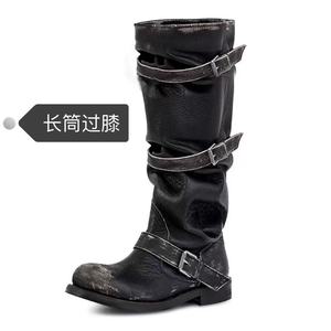 <span class=keywords><strong>Botas</strong></span> holgadas hasta la rodilla para <span class=keywords><strong>mujer</strong></span>, pantorrilla ancha, punta redonda, estilo <span class=keywords><strong>de</strong></span> montar por encima <span class=keywords><strong>de</strong></span> la rodilla, <span class=keywords><strong>botas</strong></span> <span class=keywords><strong>de</strong></span> vaquero para <span class=keywords><strong>mujer</strong></span> con tacones gruesos - Product Image 5