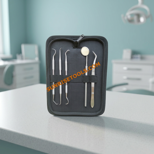 Ensemble de sondes pour la fabrication de bijoux en fer avec miroir et pinces, 5 pièces dans un étui noir par SUNTOOLS/STIPL - Product Image 5