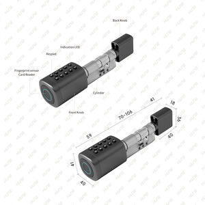 HUNE Home Smart Door Lock Wifi Phone APP Système de verrouillage de porte électronique biométrique par empreinte digitale résistant aux éclaboussures - Product Image 6