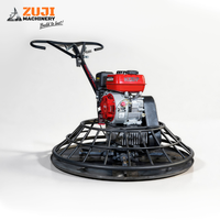 ZUJI Fraiseuse à béton à essence haute puissance 5,5 CV, 150 tr/min, profondeur de travail 8-10 cm, moteur, boîte de vitesses, polisseuse latérale ZJ100
