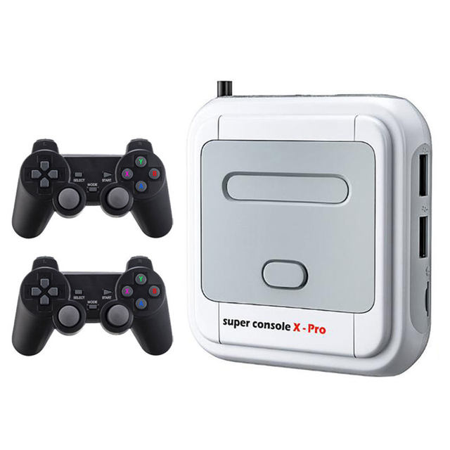 KINHANK 90000 Games Super Console X Game Box Video Game Console for PS1/PSP/MAME/DC with Controllers