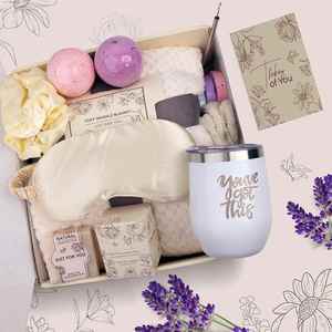 Canasta de Regalo de Recuperación para Mujeres, Cesta de Bienestar para Después de la Cirugía, Caja de Pensamiento Positivo con Manta para Niñas - Product Image 4