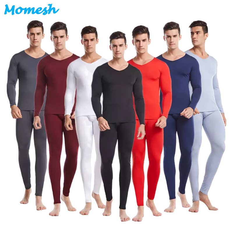 Autumn Men's Thermal Underwear Slim Fit Clothes Long Sleeve Plus Size 4XL Velvet Thin Section Long Johns