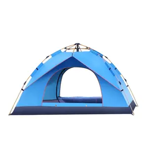Tenda berkemah 4 orang, pemasok luar ruangan otomatis grosir tenda Pop Up lipat portabel