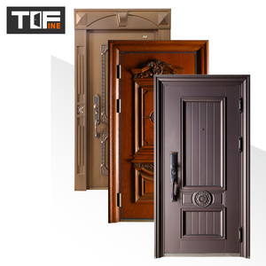 Último diseño de aluminio fundido a prueba de explosiones exterior a prueba de balas puerta <span class=keywords><strong>Carmen</strong></span> puerta de acero de seguridad exterior residencial - Product Image 1